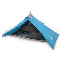 vidaXL Šator za kampiranje za 1 osobu plavi od tkanine vodootporan