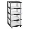 Curver Essentials ladičar 80 L prozirno-crni