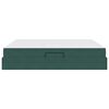 vidaXL Krevet s madracem i skladištem Tamnozelena 180 x 200 cm Baršun