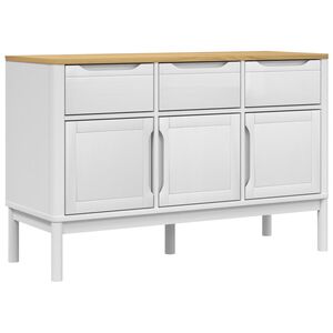 vidaXL Komoda FLORO bijela 114 x 43 x 74 cm od masivne borovine