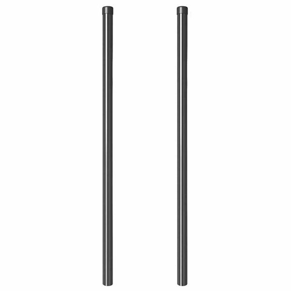 vidaXL Ograde 2 pcs Siva 110 cm Čelik s praškastim premazom