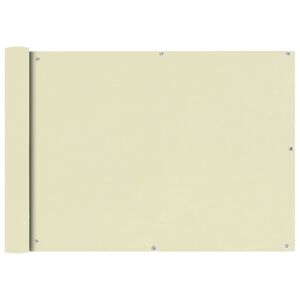 vidaXL Balkonska Za&scaron;tita Oxford Tkanina Krem boje 75x600 cm