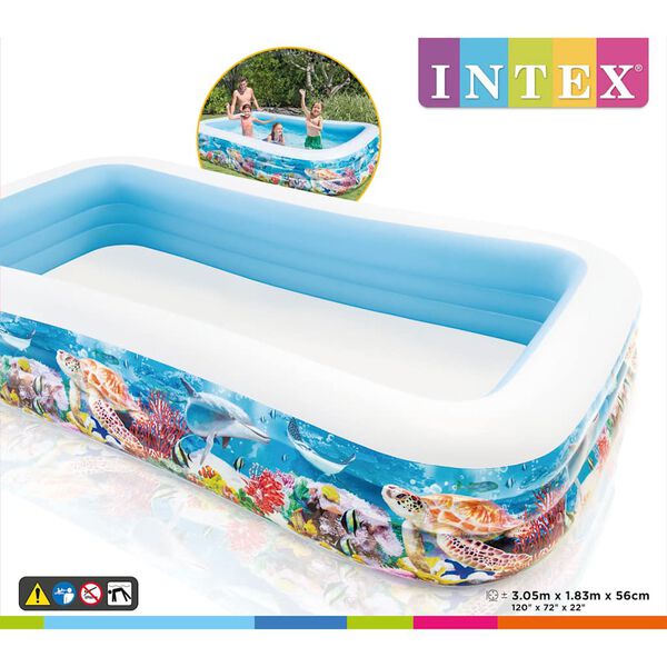Intex Swim Center obiteljski bazen 305 x 183 x 56 cm s morskim uzorkom
