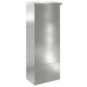 vidaXL Sandučić za pakete Crna 44,5 x 29 x 110,5 cm Cinkani čelik
