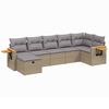 vidaXL 7-dijelni set vrtnih sofa s jastucima bež od poliratana