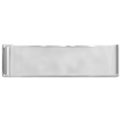vidaXL Umivaonik s otvorom za slavinu 48x37x13,5 cm keramički srebrni