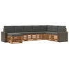 vidaXL Set vanjskih sofa s jastukom 8 pcs Prirodna i antracit