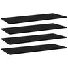 vidaXL Police za knjige 4 kom crne 100 x 40 x 1,5 cm od iverice