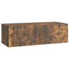vidaXL TV ormar za zid 98 x 41 x 30 cm Dimljeni hrast