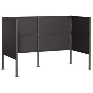 vidaXL Ekran za kante za smeće 167 x 85 x 113 cm Čelik Crna