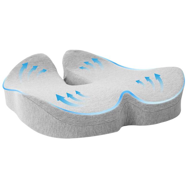 vidaXL Jastuk za sjedalo Jednolite boje Svijetlo siva 50 x 43 x 10 cm