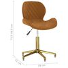 335049 vidaXL Swivel Dining Chairs 2 pcs Brown Velvet