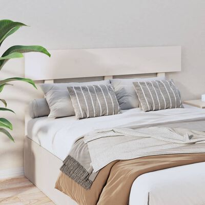 vidaXL Uzglavlje za krevet bijelo 124 x 3 x 81 cm od masivne borovine