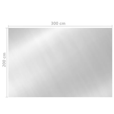 vidaXL Pokrivač za bazen srebrni 300 x 200 cm PE