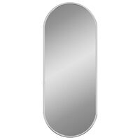 vidaXL Zidno ogledalo srebrno 50x20 cm ovalno