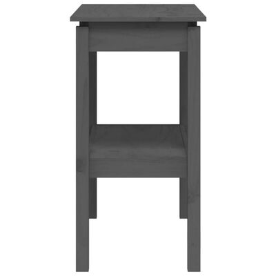 vidaXL Konzolni stol sivi 80x40x75 cm od masivne borovine