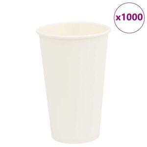 vidaXL papirnate &scaron;alice za kavu 1000 kom 16 oz 400 ml bijele