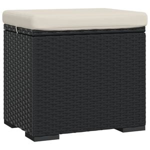 vidaXL Otoman s jastukom crni 40 x 30 x 40 cm od poliratana