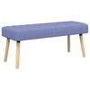 vidaXL Klupa s utorima Traper plava 110 x 40 x 46 cm Tkanina