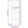 vidaXL Visoka komoda boja hrasta 40x41x124 cm od konstruiranog drva