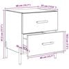 vidaXL Noćni ormar Crni hrast 40 x 35 x 47,5 cm Konstruirano drvo