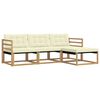 vidaXL Set vanjskih sofa s jastukom 4 pcs Bijela i krem