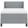 vidaXL Krevet s opruga kutije Svijetlo siva 190 x 90 cm Poliester