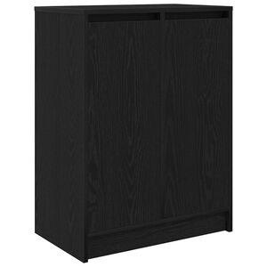 vidaXL Ormarić za cipele crni hrast 57x34x76 cm od konstruiranog drva
