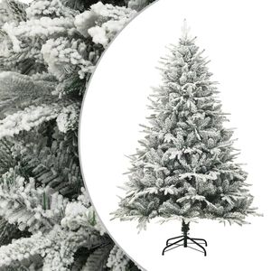 vidaXL Umjetno božićno drvce sa snijegom zeleno 210 cm PVC i PE