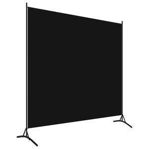 vidaXL Sobna pregrada crna 175 x 180 cm od tkanine
