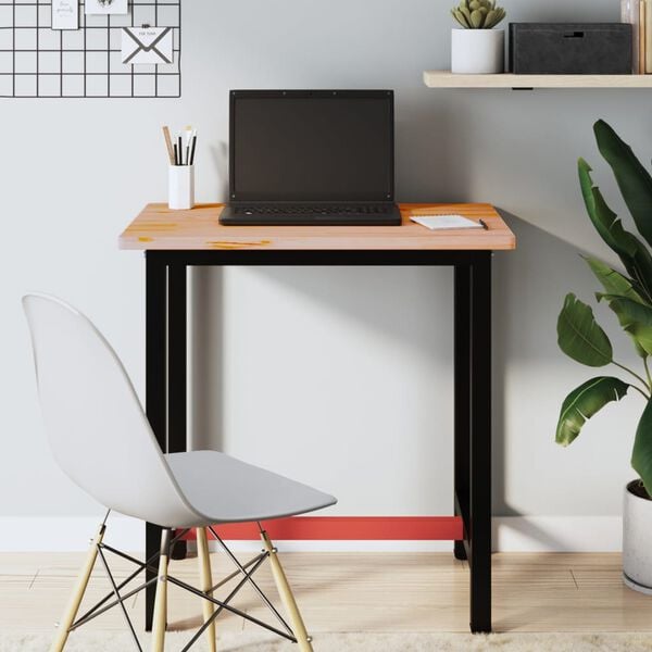 vidaXL Ploča za radni stol 80 x 55 x 2,5 cm od masivne bukovine