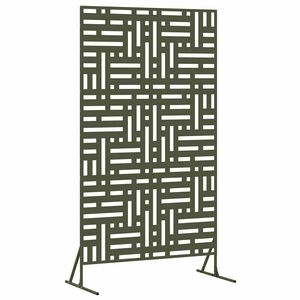 vidaXL Zaslon za privatnost 100 x 50 x 180 cm Čelik Maslinastozelena