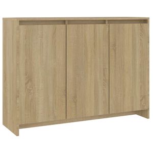 vidaXL Komoda boja hrasta sonome 102 x 33 x 75 cm konstruirano drvo