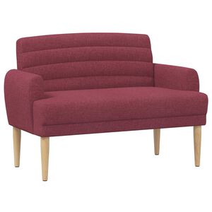 vidaXL Ljubavni kauč s gumbima Vinska crvena 116 x 67 x 80 cm Tkanina