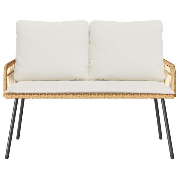 vidaXL Vrtni set za objed 2 pcs Prirodna poliratan