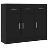vidaXL Komoda crna 91x28x75 cm od konstruiranog drva