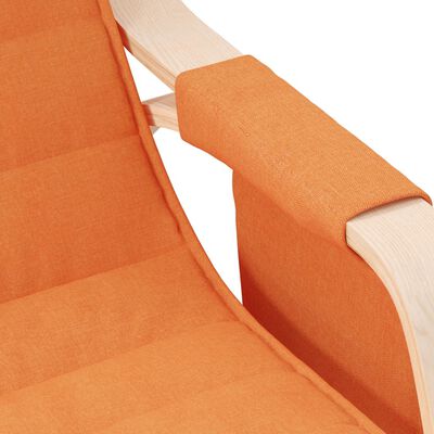 vidaXL Stolica za ljuljanje tamnožuta od tkanine