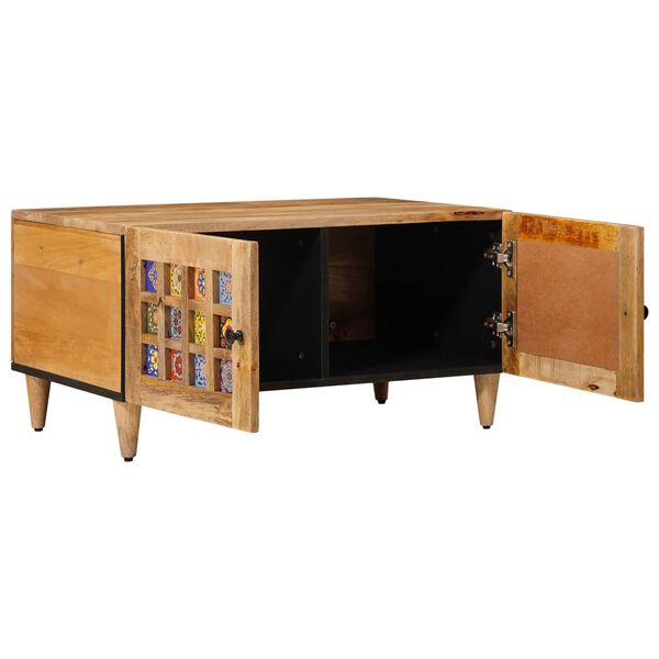 vidaXL Kava Stol Prirodna 80 x 50 x 40 cm Čvrsto drvo manga