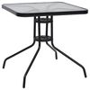 vidaXL Vrtni stol crni 70 x 70 x 70 cm čelični