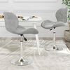 vidaXL Okretne blagovaonske stolice 2 kom svjetlosive bar&scaron;unaste