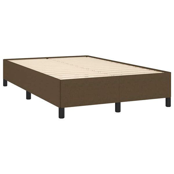 vidaXL Krevet box spring s madracem tamnosmeđi 120 x 190 cm od tkanine