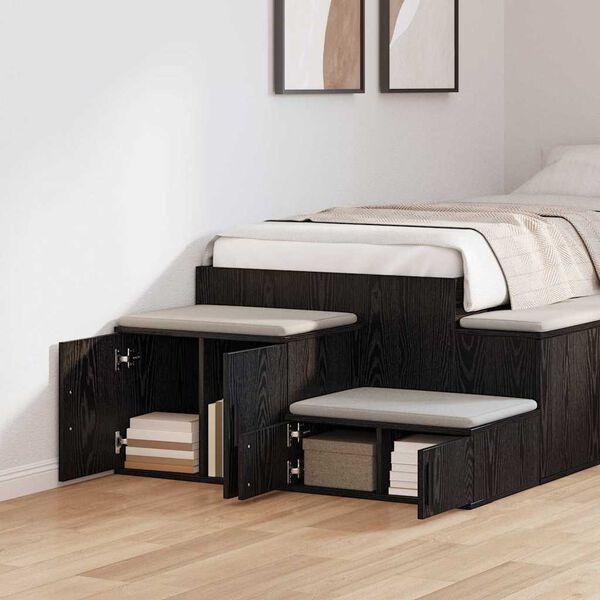 vidaXL Ormarić za pohranu 2 pcs Crni hrast 103 x 41 x 40 cm