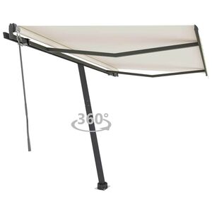 vidaXL Samostojeća automatska tenda 300 x 250 cm krem