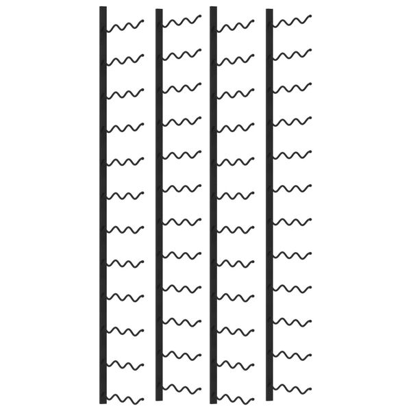 vidaXL Zidni stalci za vino za 72 boce 2 kom crni željezni