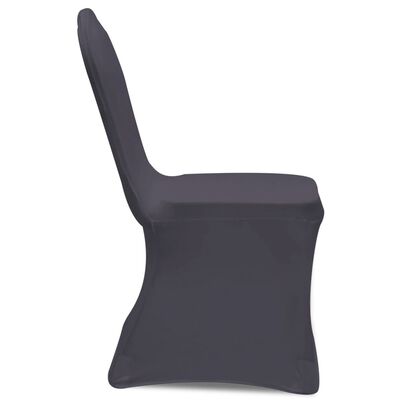 vidaXL Rastezljive navlake za stolice 4 kom Antracit boja