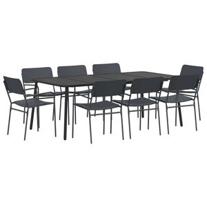 vidaXL Blagovaonski set 9 kom. Antracit Čelik