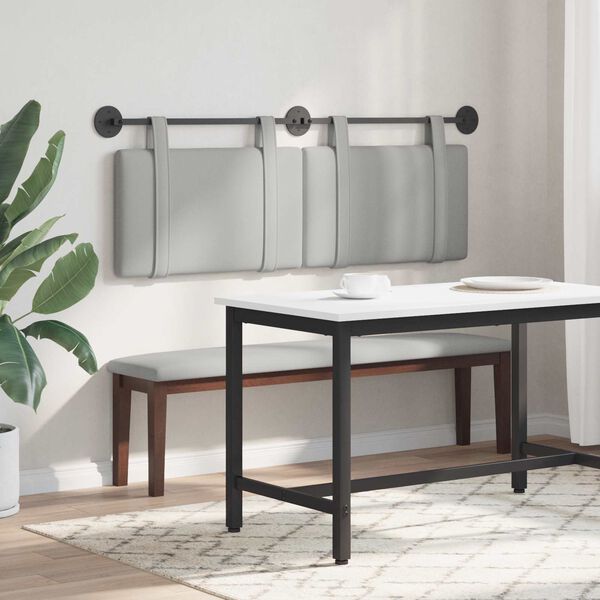 vidaXL Držeće uzglavlje Zidne Oblačnosiva 130 x 55 x 5 cm tkanina