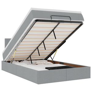 vidaXL Otomanski krevet s madracem svijetlosivi 120x200 cm tkanine