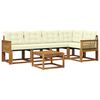 vidaXL Set vanjskih sofa s jastukom 6 pcs Prirodna i krem