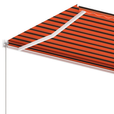 vidaXL Samostojeća tenda na ručno uvlačenje 350x250cm narančasto-smeđa